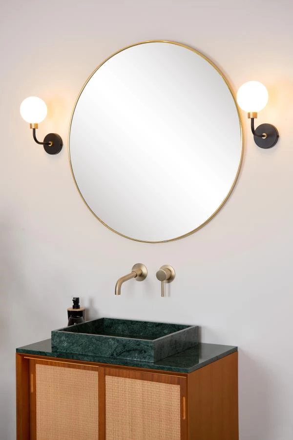Lucide BEREND - Lámpara de pared Baño - 1xG9 - IP44 - Negro - ambiente 3